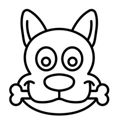 Dog Bone Caught Icon Outline Style