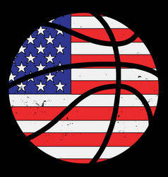 Basketball American Flag