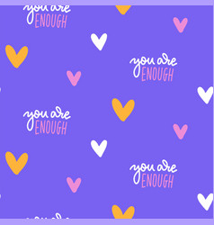 Feminist Seamless Pattern With Heart Signs