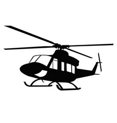 Helicopter Air Transportation Silhouette Design