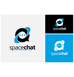 Planet Ring Bubble Chat Message Messenger Logo