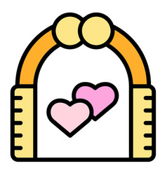 Wedding Arch Icon Flat