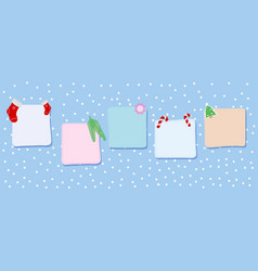 A Set Of New Year And Christmas Notes Stickers