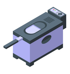 Food Deep Fryer Icon Isometric Style