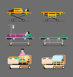 Hospital Bed And Patient Set