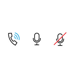 Voice Search Icon Editable Outline