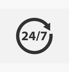 24 Hours A Day Service Icon Symbol