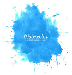 Abstract Blue Splash Watercolor Background