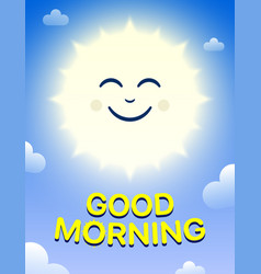 Good Morning Funny Design With A Happy Sun