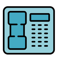 Home Telephone Icon Flat