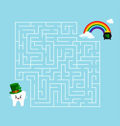 Saint Patrick Day Tooth Kids Maze Labyrinth Game