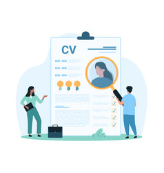 Curriculum Vitae Or Cv Research With Magnifying