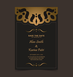 Elegant Wedding Invitation With Pattern Motif