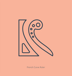 Icon French Curve Line Drawing Paper Pattern