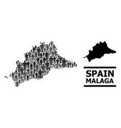 Population Collage Map Malaga Province