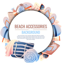 Summer Background With Beach Accessories Beach