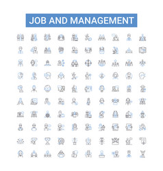 Job And Management Outline Icons Collection