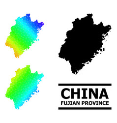 Polygonal Rainbow Map Of Fujian Province