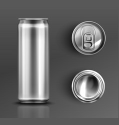 Tin Can With Open Key Front Top And Bottom View