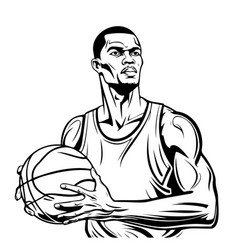 Basketball Player Sketch Hand Drawn