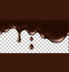 Chocolate Melted Drip Liquid Spill With Drops