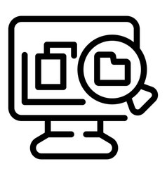 Computer Content Filter Icon Outline Style