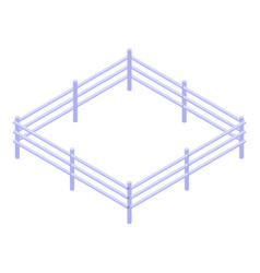 Hippodrome Fence Icon Isometric Animal