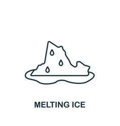 Melting Ice Icon Monochrome Simple Icon