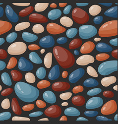 Pebble Seamless Pattern Smooth Stones Background