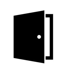 Open Door Silhouette Icon Or Entrance