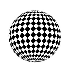 Checkered Globe Figure Ball With Black And White