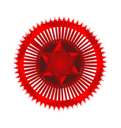 Abstract Circular Spiral Transition Red Star