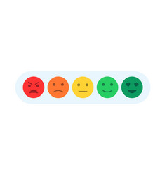 Feedback With Funny Flat Style Emoji Emoticon