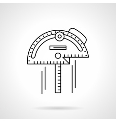 Inclinometer Flat Thin Line Icon