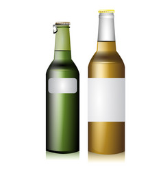 Realistic Beer Bottle Mockup Isolated