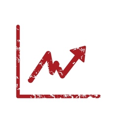 Red Grunge Unstable Graph Logo