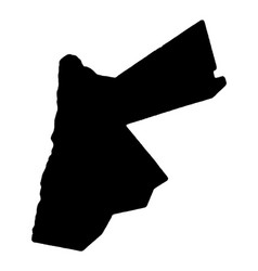 Silhouette Map Of Jordan