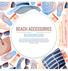 Summer Background With Beach Accessories Beach