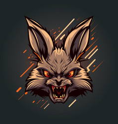 Angry Furious Rabbit Rabbit With Burning Eyes