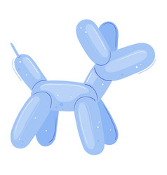 Blue Balloon Animal Dog On White Background