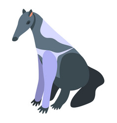 Giant Anteater Icon Isometric Art Baby