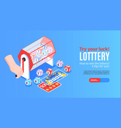 Lottery Drum Horizontal Banner