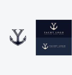 Abstract Letter Y Monogram Anchor Logotype