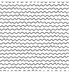 Hand Drawn Ink Doodle Simple Wave Pattern