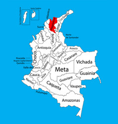 Map Region Magdalena Colombia Province