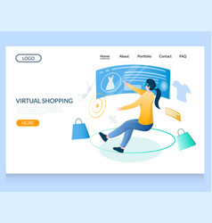 Virtual Shopping Website Landing Page Design