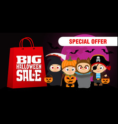 Big Halloween Sale Poster Or Flayer For Holiday