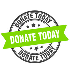 Donate Today Stamp Label