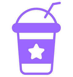 Juice Cup Purple Line Icon Design Usa