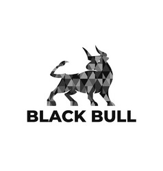 Black Bull Geometric Modern Logo